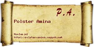 Polster Amina névjegykártya